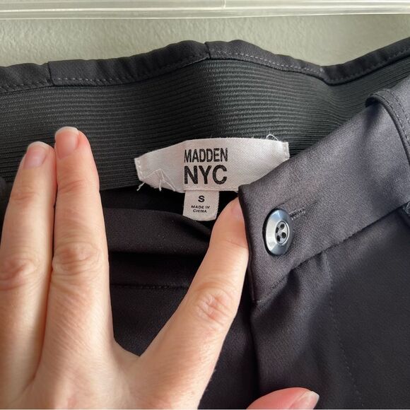 Madden NYC Black Wide Leg Trouser Pants Office Work - Small - Picture 3 of 7